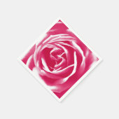 Serviette En Papier Impression rose en satin rose (Coin)