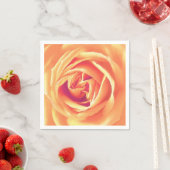 Serviette En Papier Impression rose orange doux (En situation)