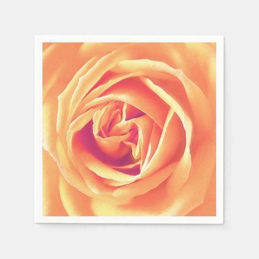 Serviette En Papier Impression rose orange doux (Devant)