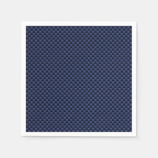 Serviette En Papier Impression Royal Blue Carbon Fibre Style Tressage (Devant)