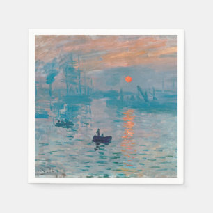 Serviette En Papier Impression Soleil Levant Claude Monet 