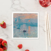 Serviette En Papier Impression Sunrise Claude Monet (En situation)