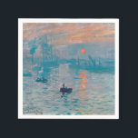 Serviette En Papier Impression Sunrise Claude Monet<br><div class="desc">Monet Impressionnism Peinture - Le nom de ce tableau est Impression,  Lever de soleil,  un célèbre tableau de Claude Monet impressionniste français peint en 1872 et montré à l'exposition des impressionnistes à Paris en 1874. Sunrise montre le port du Havre.</div>