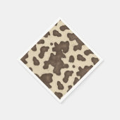 Serviette En Papier Impression vache marron rustique fête country west (Coin)