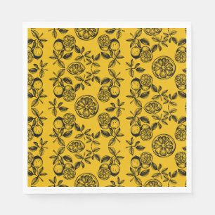 Serviette En Papier Impression vintage d'agrumes
