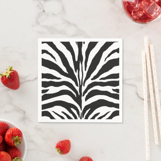 Serviette En Papier Impression Zebra (En situation)
