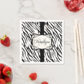 Serviette En Papier Impression Zebra (En situation)