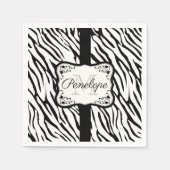 Serviette En Papier Impression Zebra (Devant)