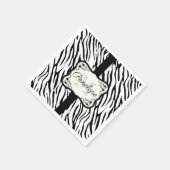 Serviette En Papier Impression Zebra (Coin)