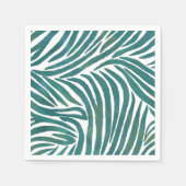 Serviette En Papier Impression Zebra turquoise (Devant)