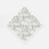 Serviette En Papier Impression Zèbre blanc argenté (Coin)