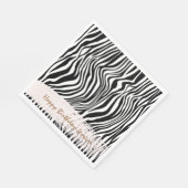Serviette En Papier Impression Zèbre noir et blanc (Coin)