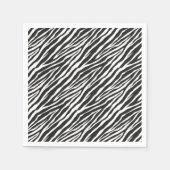 Serviette En Papier Impression Zèbre noir et blanc (Devant)
