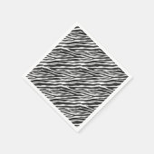 Serviette En Papier Impression Zèbre noir et blanc (Coin)
