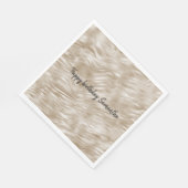 Serviette En Papier Impression Zèbre Or Chic (Coin)
