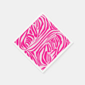 Serviette En Papier Impression zèbre rose (Coin)