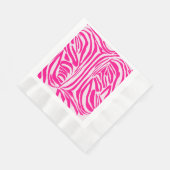Serviette En Papier Impression zèbre rose (Coin)