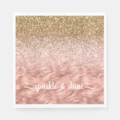 Serviette En Papier Impression Zèbre rose chic (Devant)