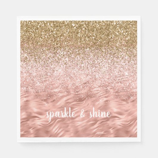 Serviette En Papier Impression Zèbre rose chic (Devant)