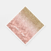 Serviette En Papier Impression Zèbre rose chic (Coin)