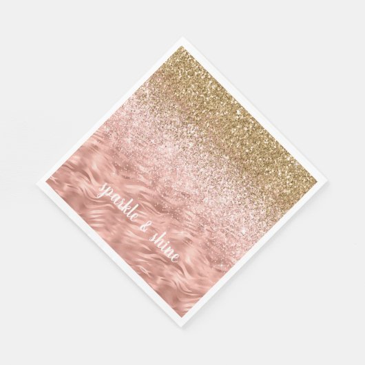 Serviette En Papier Impression Zèbre rose chic (Coin)