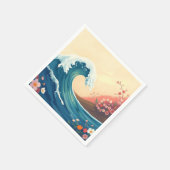 Serviette En Papier Impressionistic Ocean Wave (Coin)