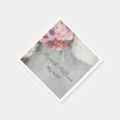 Serviette En Papier Impressions florales (Coin)