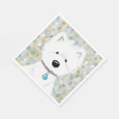 Serviette En Papier Impressions Westie KiniArt (Coin)