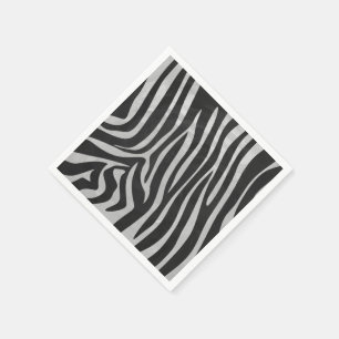 Serviette En Papier Imprimante en noir et gris clair Zebra