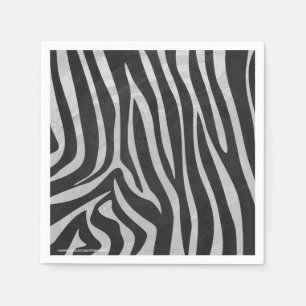 Serviette En Papier Imprimante en noir et gris clair Zebra