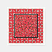 Serviette En Papier Imprimantes Boho Bandana Rouge (Devant)