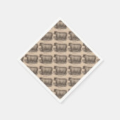 Serviette En Papier Imprimé au 19e siècle année Cotswold brebis (Coin)