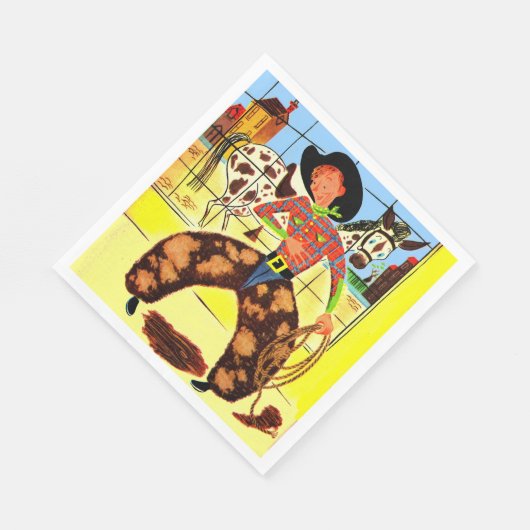 Serviette En Papier imprimé cowboy mignon (Coin)