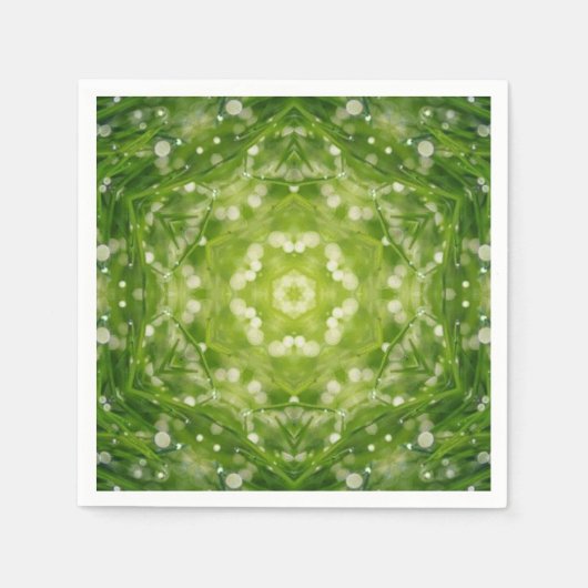 Serviette En Papier imprimé décoratif vert Abstrait (Devant)