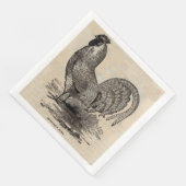 Serviette En Papier imprimé du 19e siècle dominique fowl (Coin)
