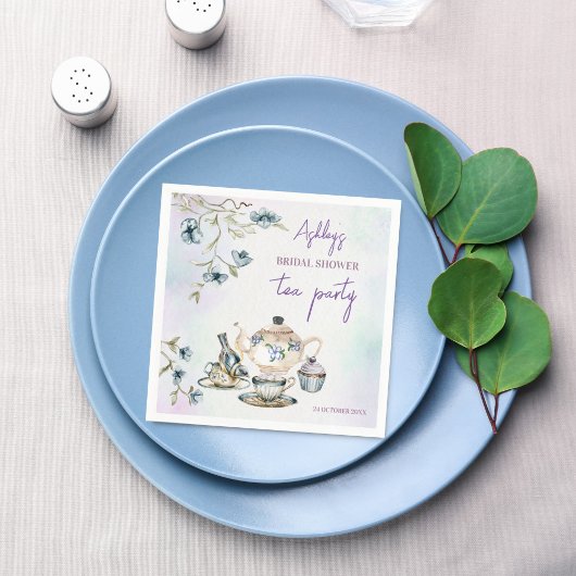 Serviette En Papier Imprimé floral à la française pour baby shower de 