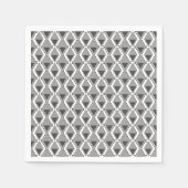 Serviette En Papier imprimé géométrique gris blanc (Devant)