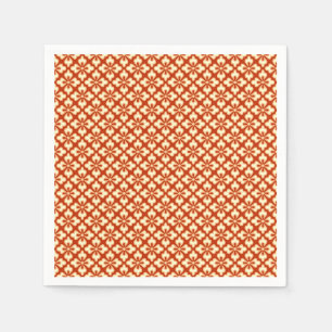 Serviette En Papier imprimé kimono floral, mandarine orange