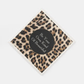 Serviette En Papier Imprimé léopard marron noir crémeux (Coin)