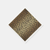 Serviette En Papier Imprimé Peau d'Animal Guépard Léopard Moderne Glam (Coin)