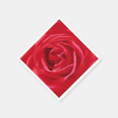 Serviette En Papier imprimé rose rouge (Coin)