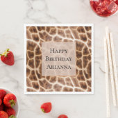 Serviette En Papier Imprimer Giraffe Safari (En situation)