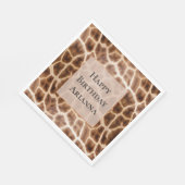 Serviette En Papier Imprimer Giraffe Safari (Coin)