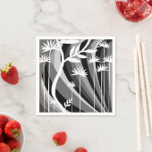 Serviette En Papier Imprimer Plante monochromatique (En situation)