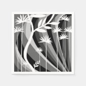 Serviette En Papier Imprimer Plante monochromatique (Devant)