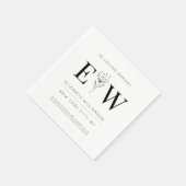 Serviette En Papier In Love Memory Memorial Modern Citation Foliage (Coin)
