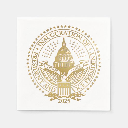 Serviette En Papier Inauguration du logo inaugural du président Trump (Devant)