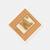 Serviette En Papier Inde Courtyard Destination mariage Escapade (Coin)