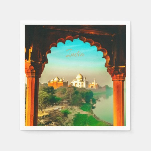 Serviette En Papier Inde Taj Mahal (Devant)