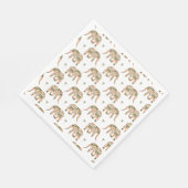 Serviette En Papier Indian Floral Paisley Ornate Elephants (Coin)